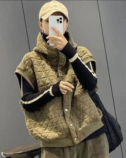 Kamizelka damska oversize z guzikami