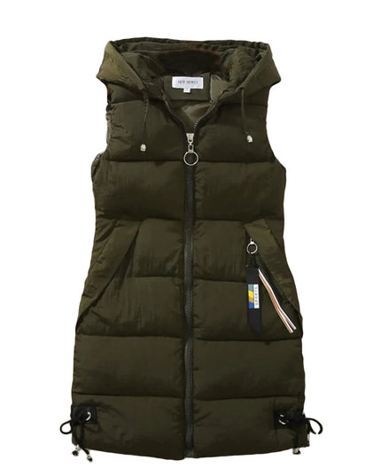 Kamizelka damska puchowa o dłuższym kroju