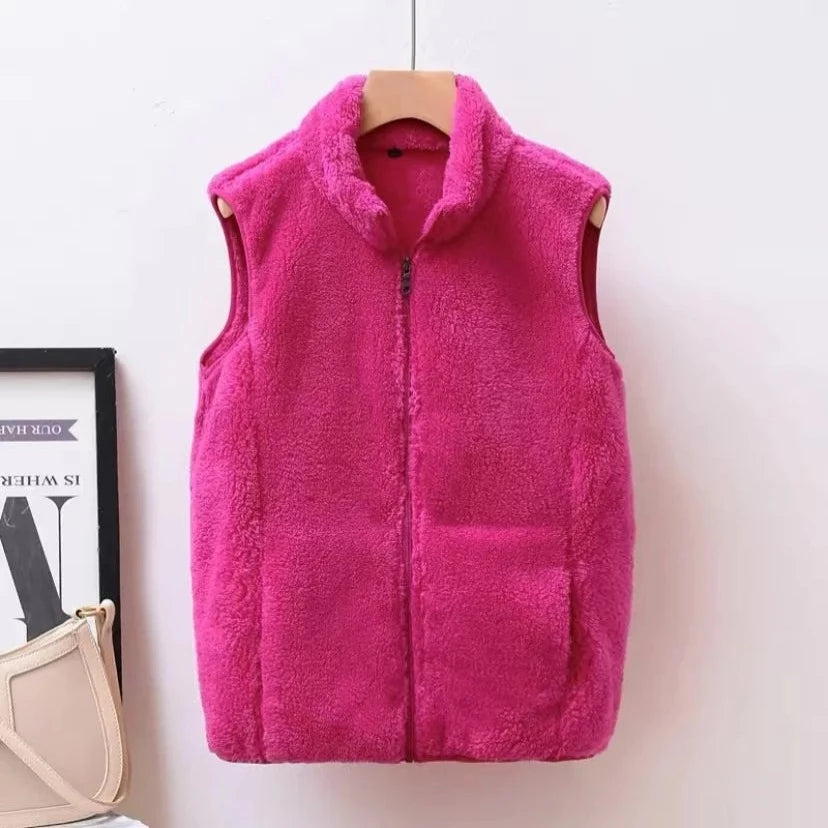 Kamizelka damska polarowa na suwak