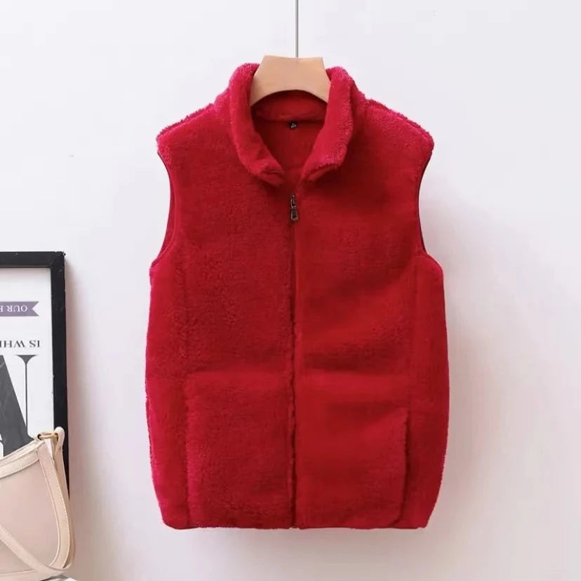 Kamizelka damska polarowa na suwak