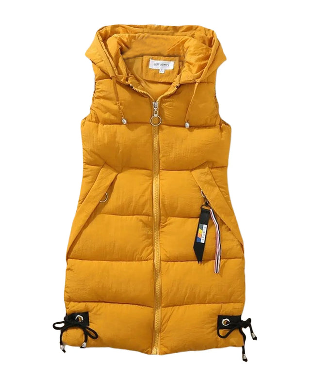 Kamizelka damska puchowa o dłuższym kroju