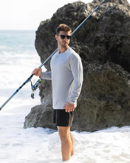 Sportowa koszulka męska z długim rękawem - zestaw 2 sztuk