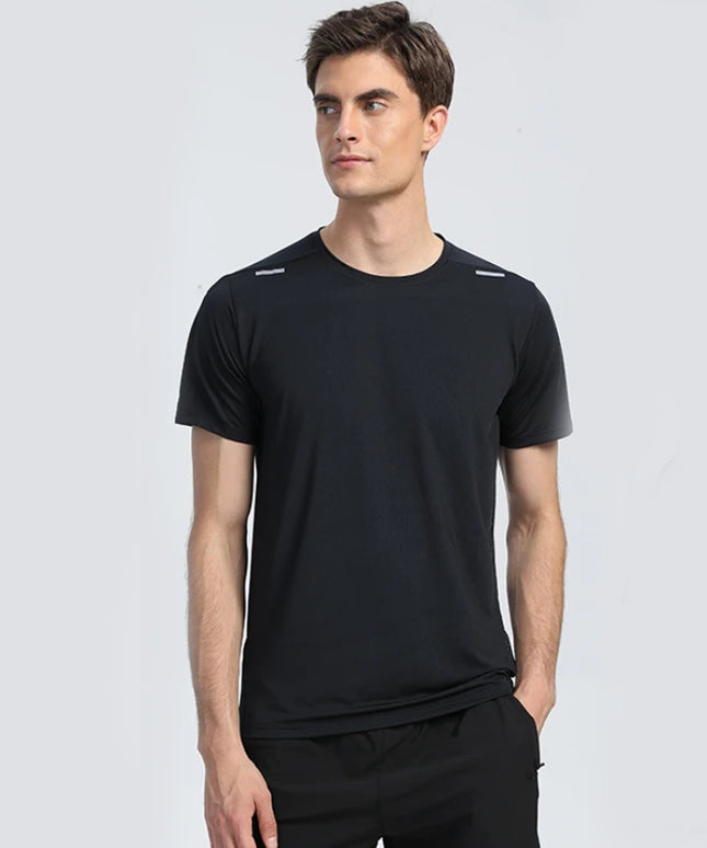 Sportowa koszulka męska szybkoschnąca z siateczką na plecach