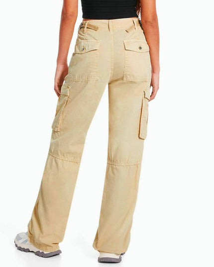 Damskie spodnie cargo z regulowanym pasem