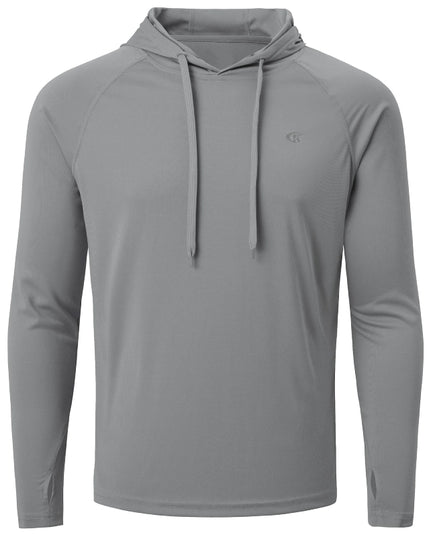 Sportowa koszulka męska z kapturem i długim rękawem - chroniąca przed promieniowaniem UV