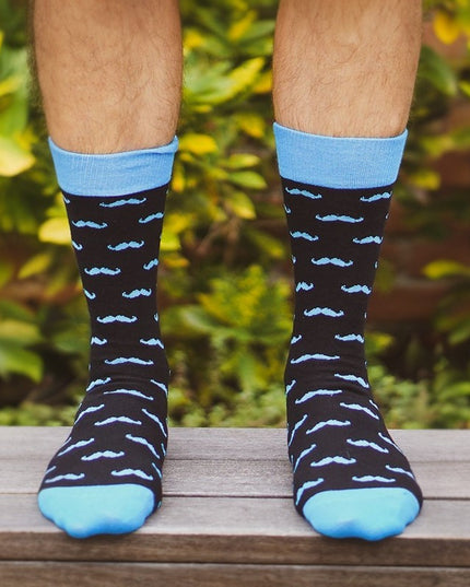 Skarpetki męskie długie wzorzyste