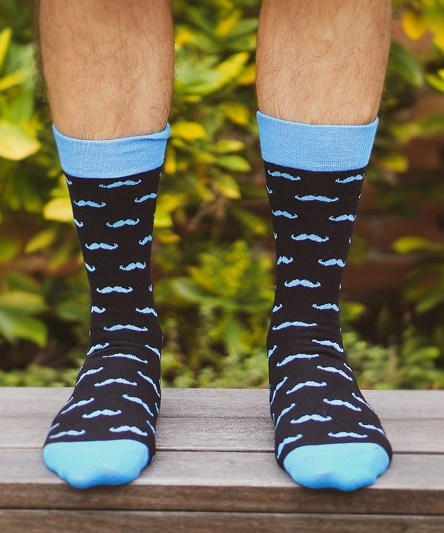 Skarpetki męskie długie wzorzyste