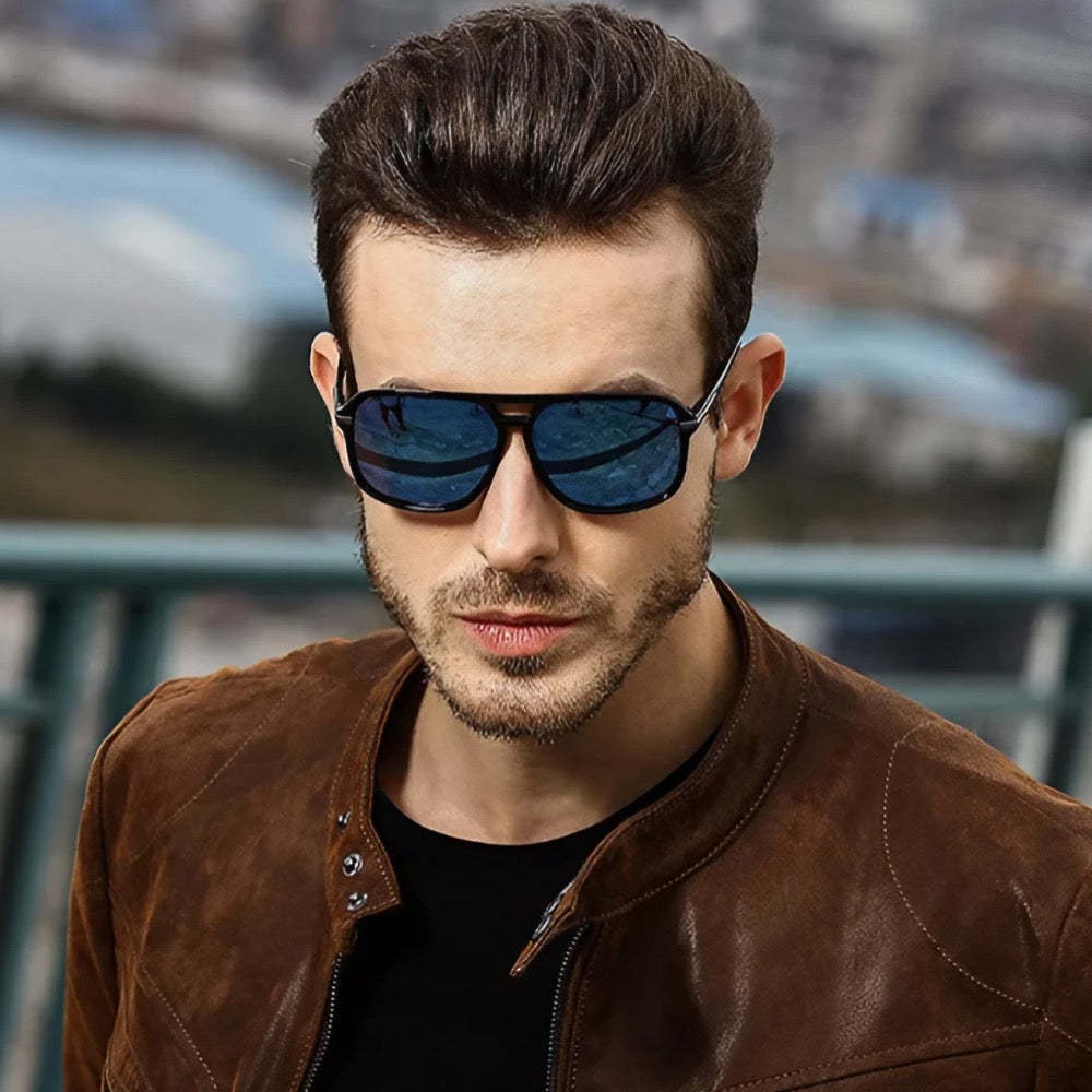 Męskie okulary przeciwsłoneczne pilotki