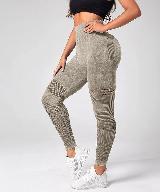 Sportowe legginsy damskie push up z efektem sprania