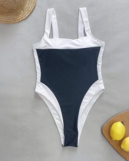 Jednoczęściowy strój kąpielowy na grubszych ramiączkach