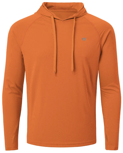 Sportowa koszulka męska z kapturem i długim rękawem - chroniąca przed promieniowaniem UV