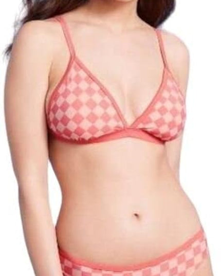 Damskie bikini trójkątne - koralowy róż