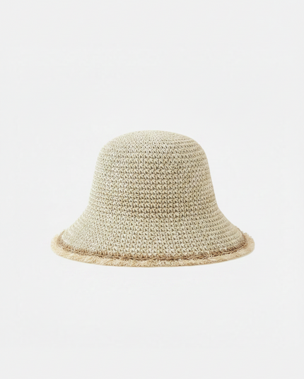 Kapelusz słomkowy bucket - naturalny