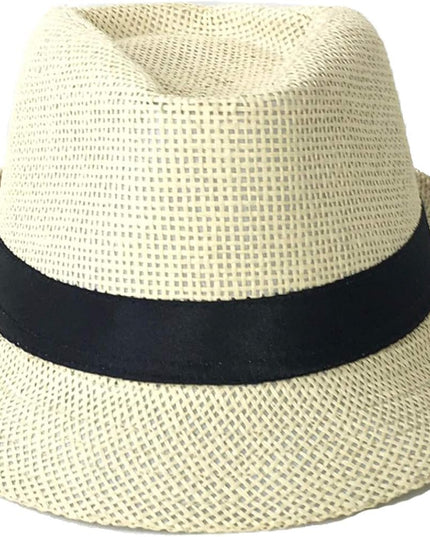 Kapelusz fedora słomiany - naturalny