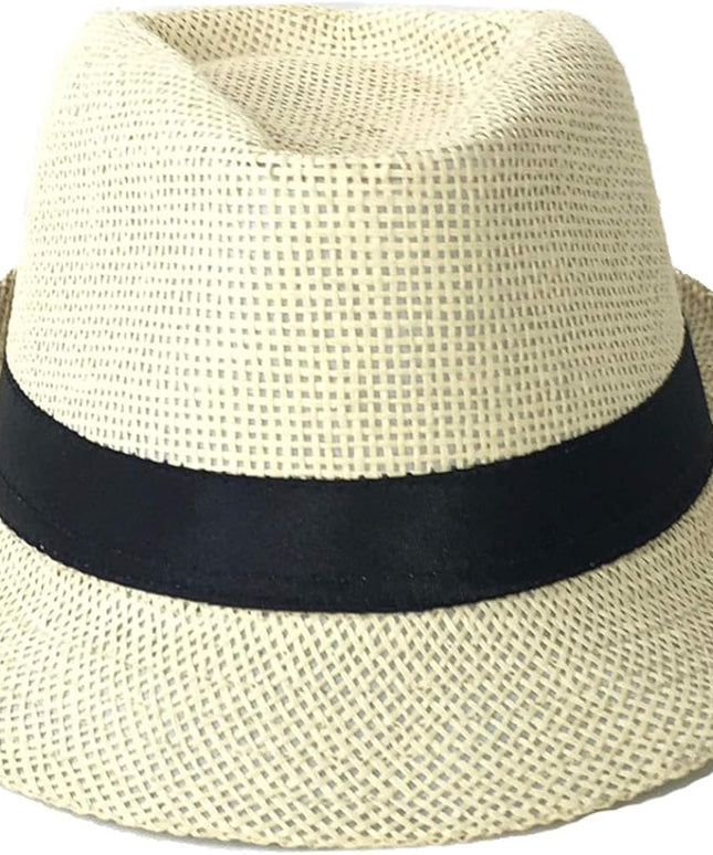 Kapelusz fedora słomiany - naturalny