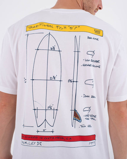 Męska koszulka z nadrukiem - surfboard