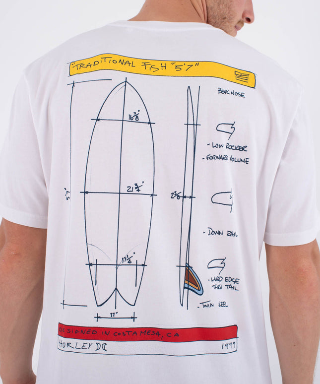 Męska koszulka z nadrukiem - surfboard