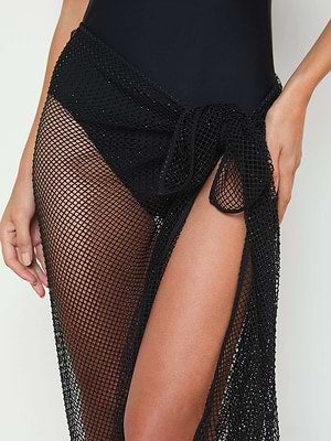 Pareo mesh wiązane sarong - print zebra