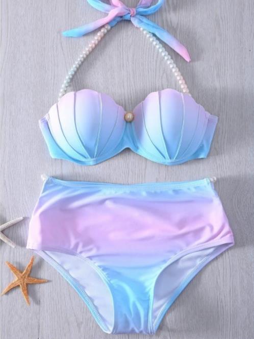 Damskie Bikini Dwuczęściowe z Wysokim Stanem