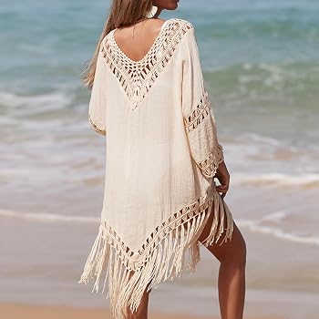 Damska Tunika Plażowa Boho – Ażurowa Narzutka na Kostium