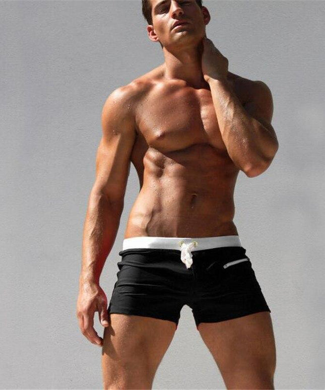 Męskie bokserki kąpielowe z zapinaną kieszonką