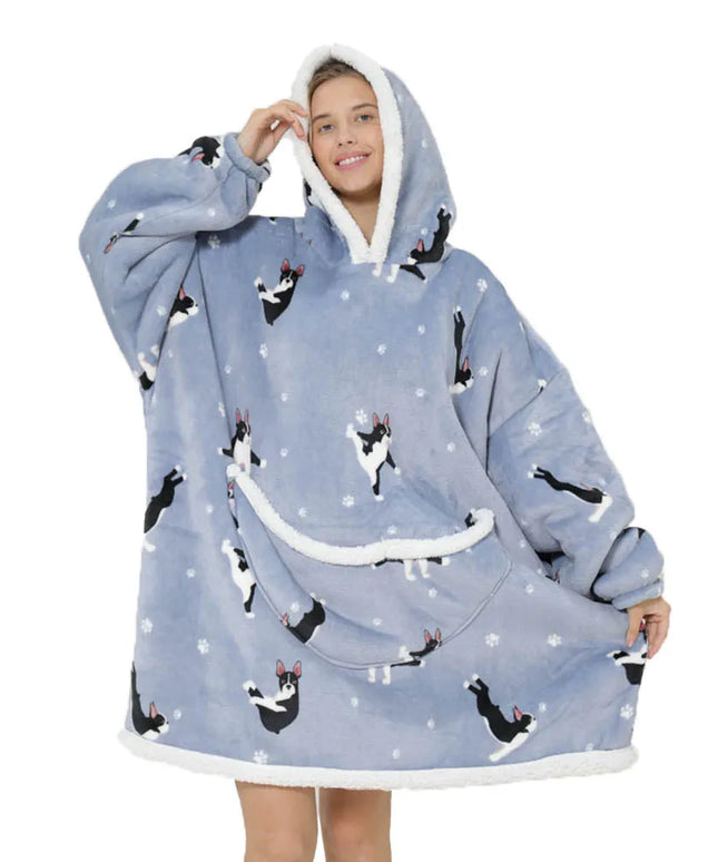 Kocobluza damska z motywem piesków