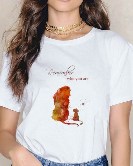 Damski T-shirt inspirowany Królem Lwem