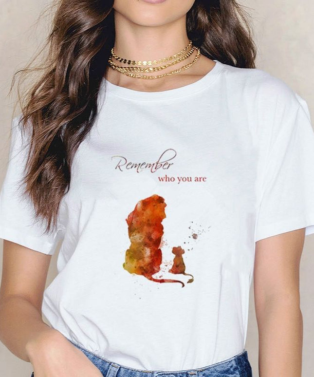 Damski T-shirt inspirowany Królem Lwem