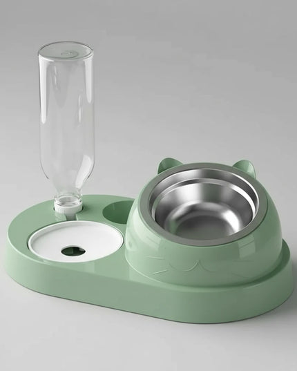 Miska na karmę dla psa z automatycznym poidełkiem na wodę