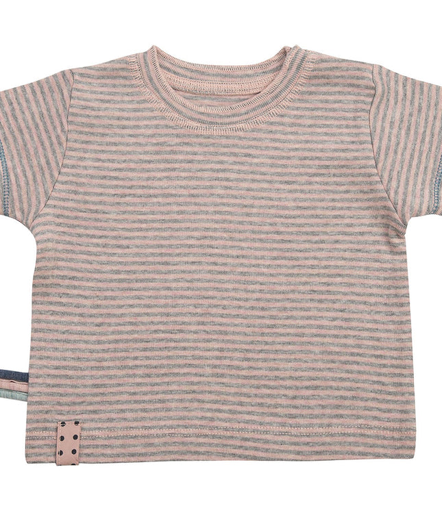 Organicera organic s/s t-shirt, w paski