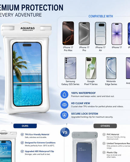 Wodoodporne Etui na Telefon - Ochrona na Plażę i Basen