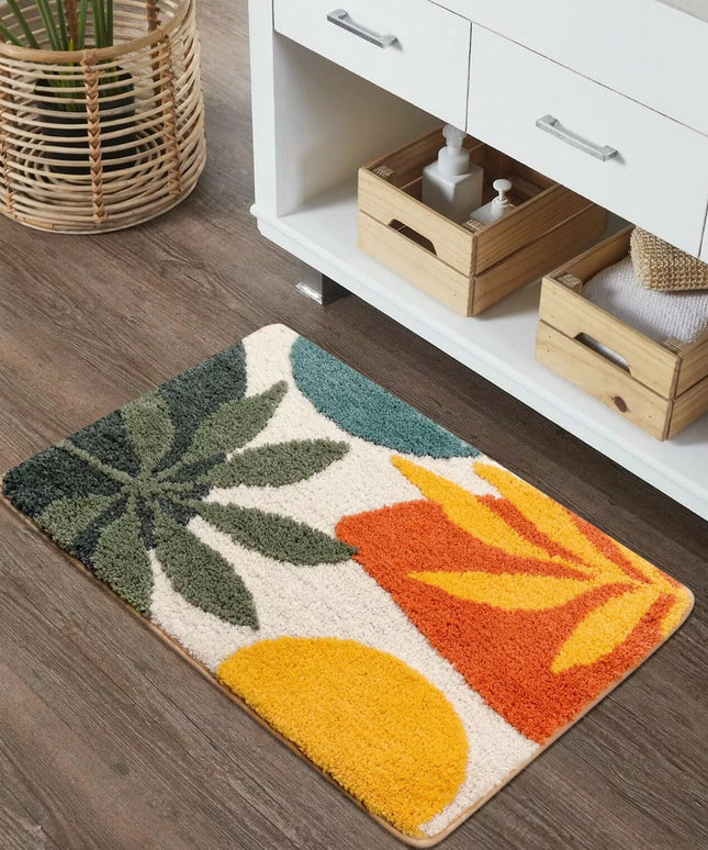 Chłonna mata łazienkowa z motywem boho