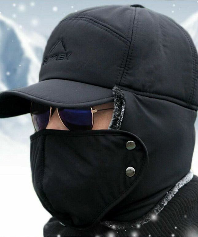 Czapka męska z nausznikami i maską