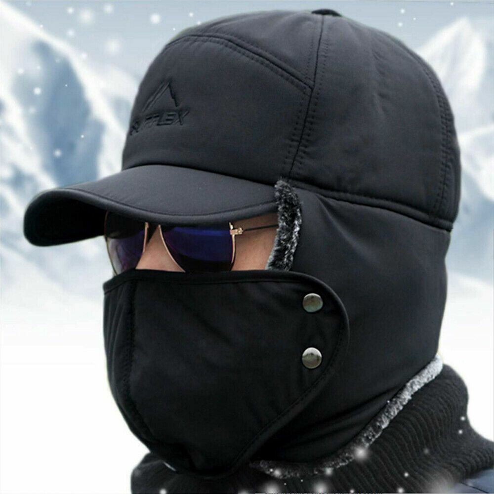 Czapka męska z nausznikami i maską