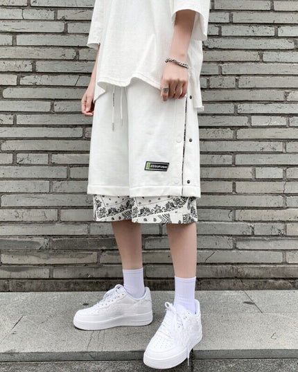 Męskie szorty o luźnym kroju z podwójnego materiału