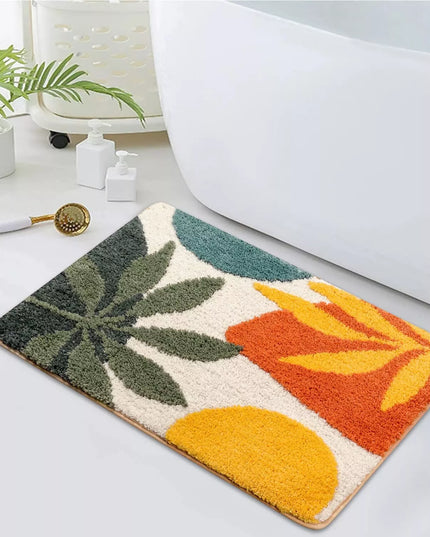 Chłonna mata łazienkowa z motywem boho