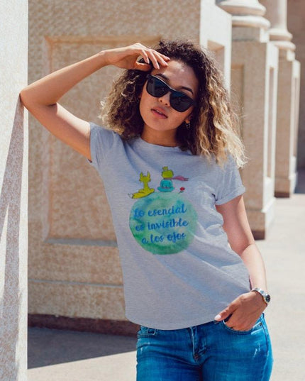 Damski T-shirt z cytatem Mały Książę