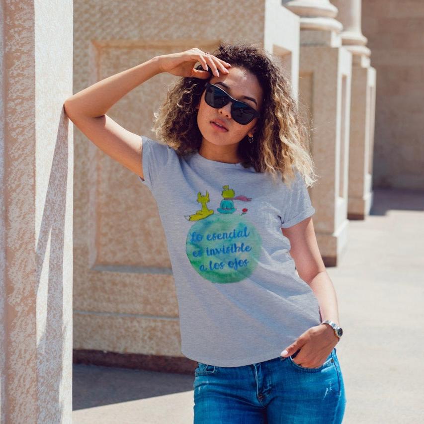 Damski T-shirt z cytatem Mały Książę