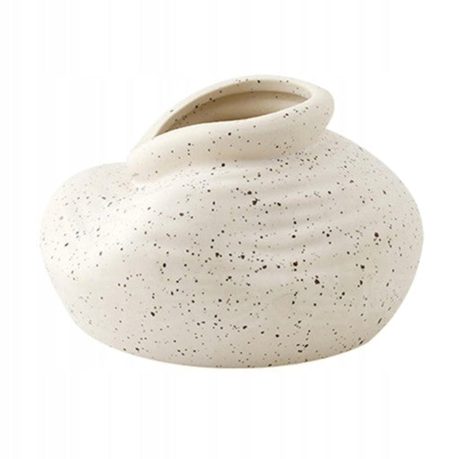Wazon ceramiczny w jasnych kolorach w kropki