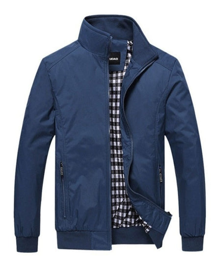 Męska kurtka przejściowa ze stójką zapinana na zamek