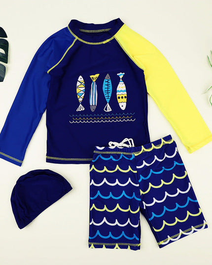 Dwuczęściowy kostium kąpielowy dla niemowląt ze wzorem zwierzątek morskich