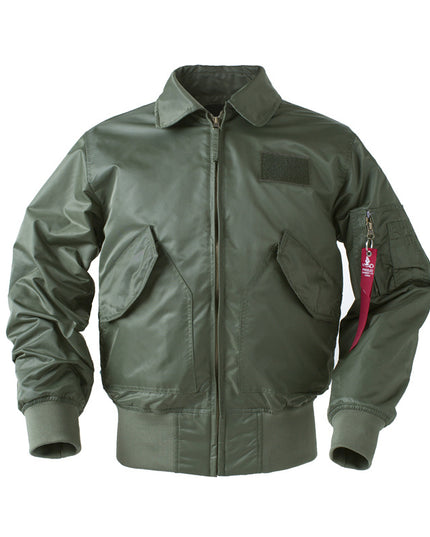 Męska kurtka przejściowa pilotka krótka z kieszeniami