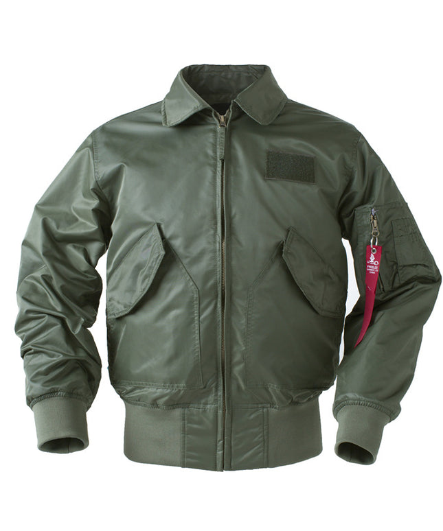 Męska kurtka przejściowa pilotka krótka z kieszeniami