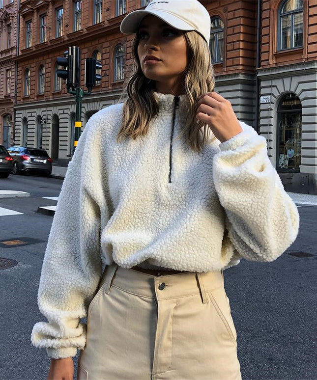 Damska bluza polarowa z suwakiem