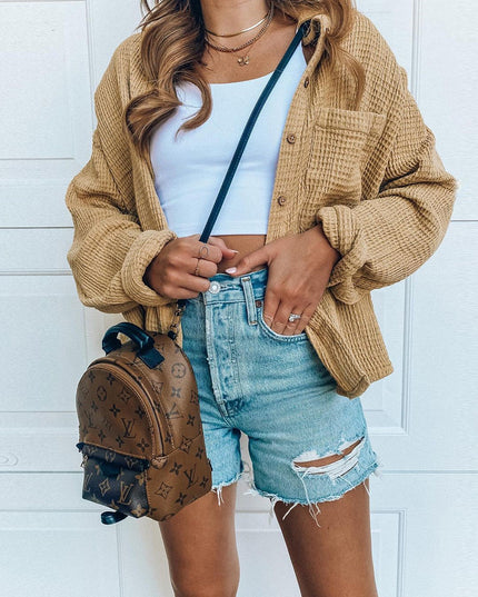 Damska kurtka przejściowa w fakturę