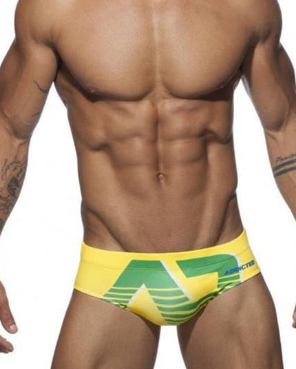 Męskie slipy kąpielowe ze wzorem