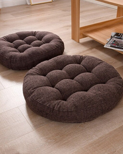 Poduszka siedzisko dekoracyjna gofrowana okrągła