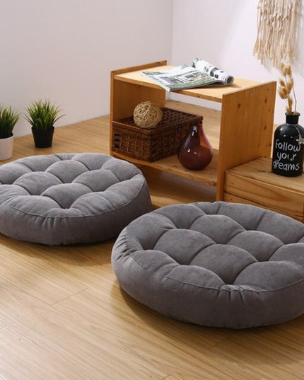 Poduszka siedzisko dekoracyjna gofrowana okrągła