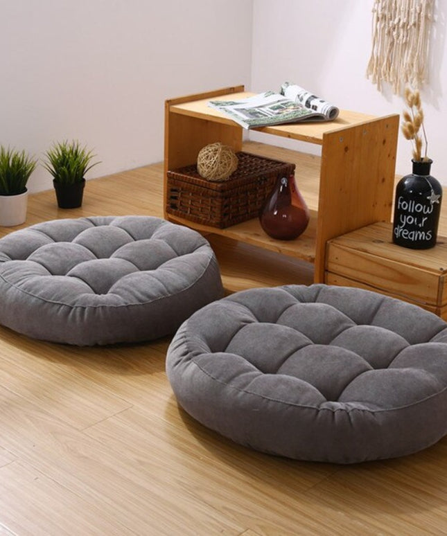 Poduszka siedzisko dekoracyjna gofrowana okrągła