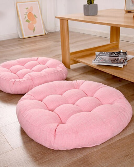 Poduszka siedzisko dekoracyjna gofrowana okrągła